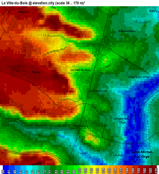 La Ville-du-Bois elevation map