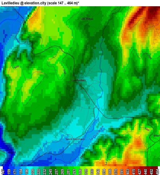 Lavilledieu elevation map