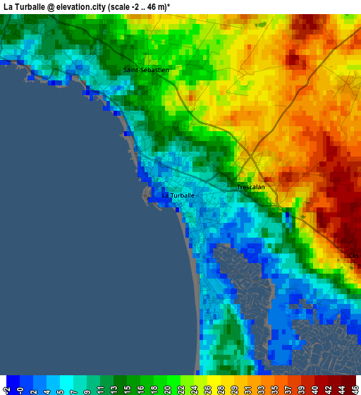 La Turballe elevation map