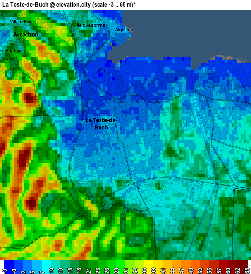 La Teste-de-Buch elevation map