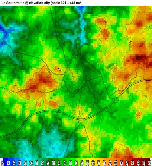 La Souterraine elevation map