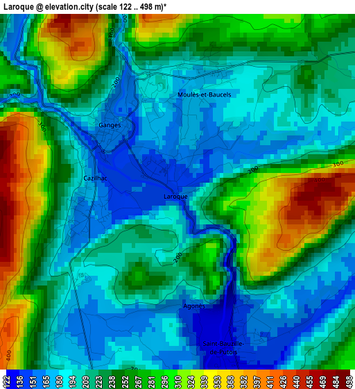 Laroque elevation map