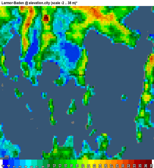 Larmor-Baden elevation map