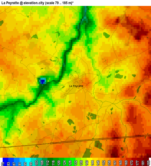 La Peyratte elevation map