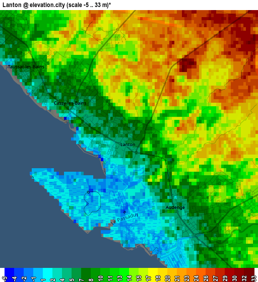 Lanton elevation map