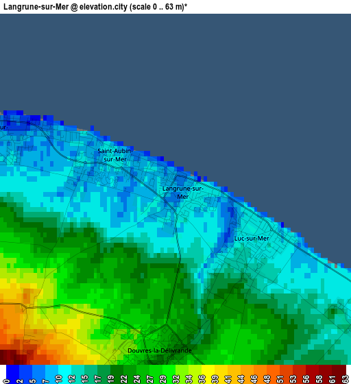 Langrune-sur-Mer elevation map