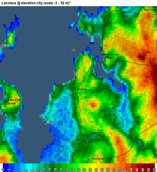 Lancieux elevation map