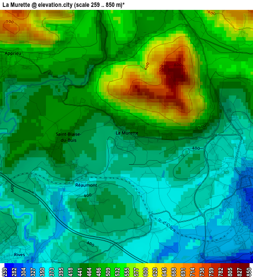 La Murette elevation map