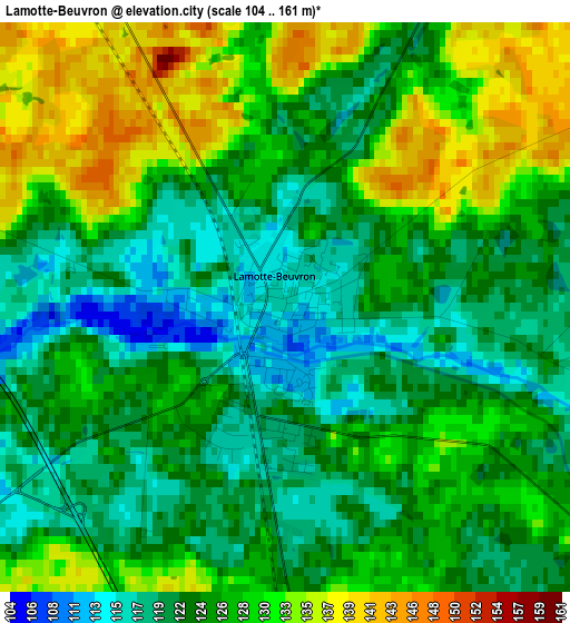 Lamotte-Beuvron elevation map