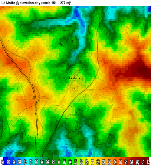 La Motte elevation map