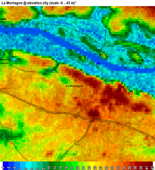 La Montagne elevation map