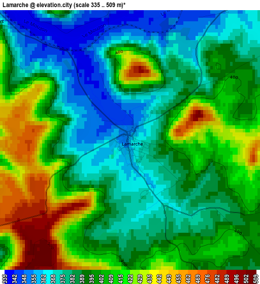 Lamarche elevation map