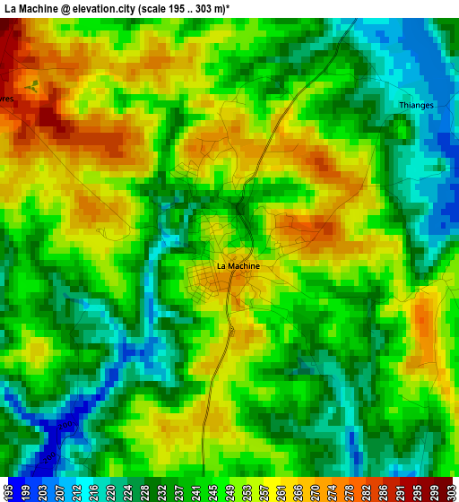 La Machine elevation map