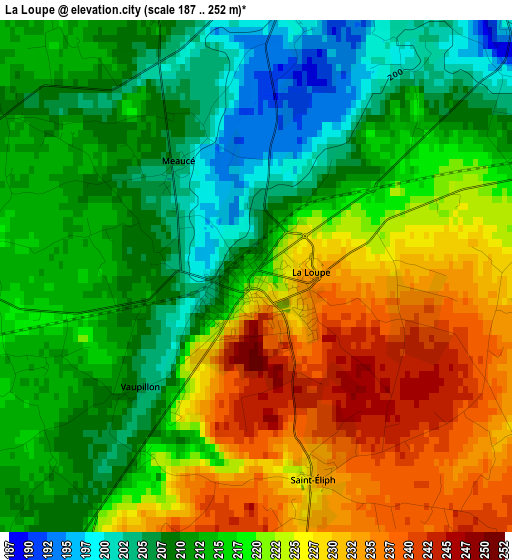 La Loupe elevation map