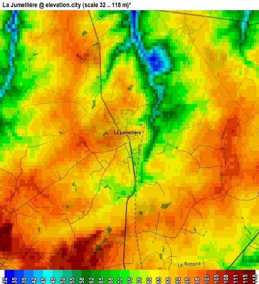 La Jumellière elevation map