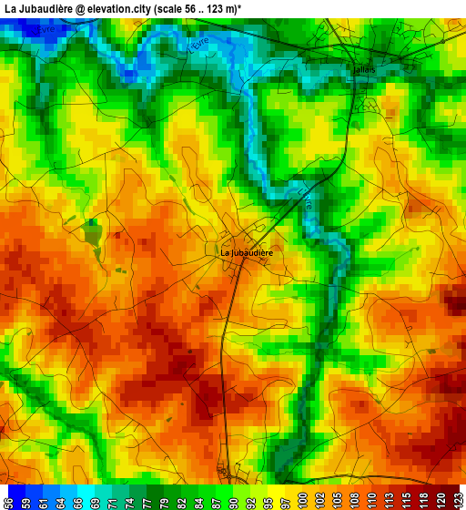 La Jubaudière elevation map