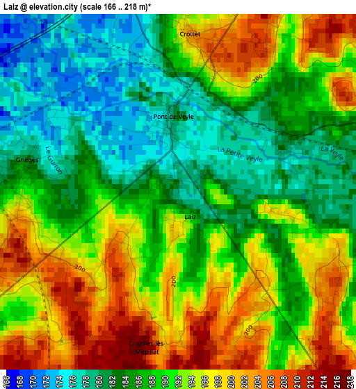 Laiz elevation map