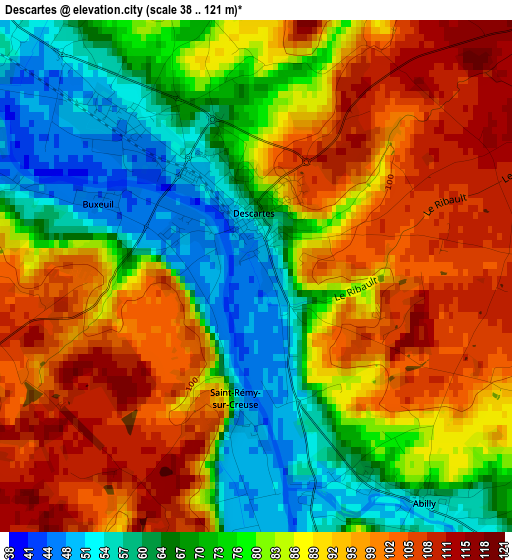 Descartes elevation map