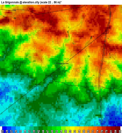 La Grigonnais elevation map