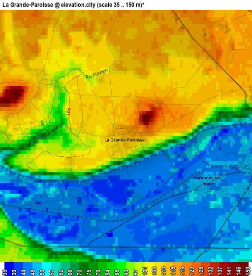 La Grande-Paroisse elevation map