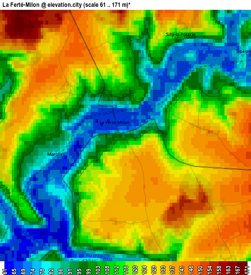 La Ferté-Milon elevation map