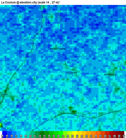 La Couture elevation map