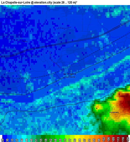 La Chapelle-sur-Loire elevation map