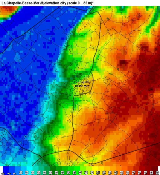 La Chapelle-Basse-Mer elevation map