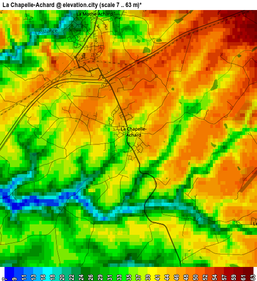 La Chapelle-Achard elevation map