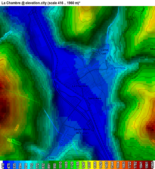 La Chambre elevation map