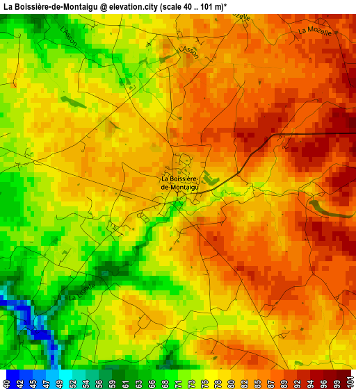 La Boissière-de-Montaigu elevation map