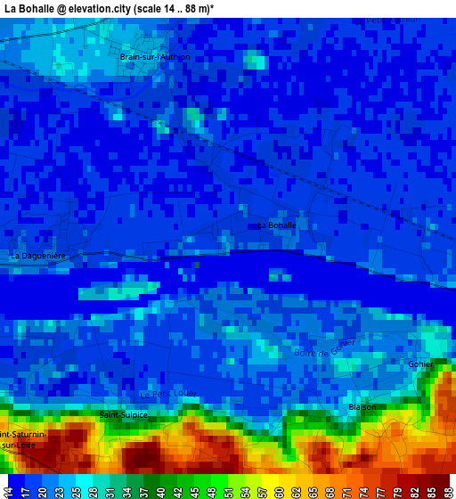 La Bohalle elevation map