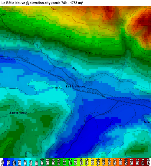 La Bâtie-Neuve elevation map