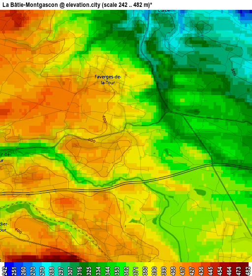 La Bâtie-Montgascon elevation map