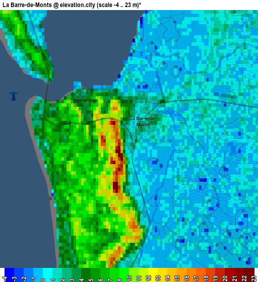 La Barre-de-Monts elevation map
