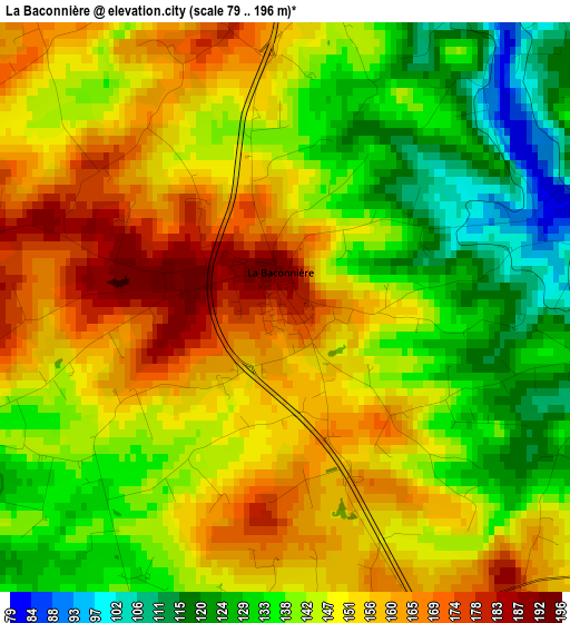 La Baconnière elevation map