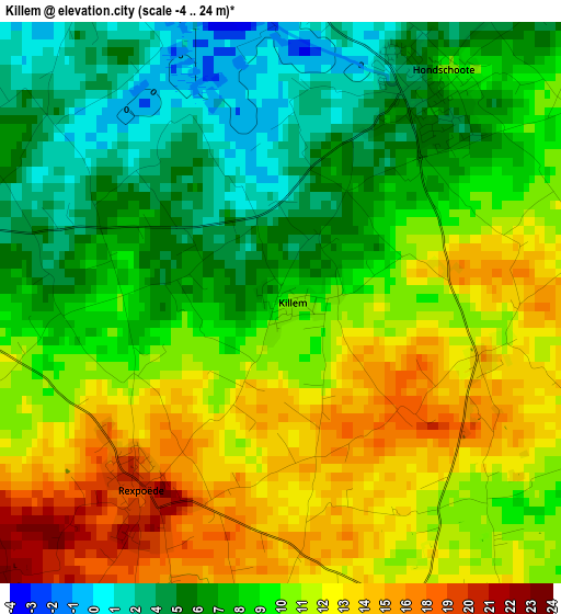 Killem elevation map