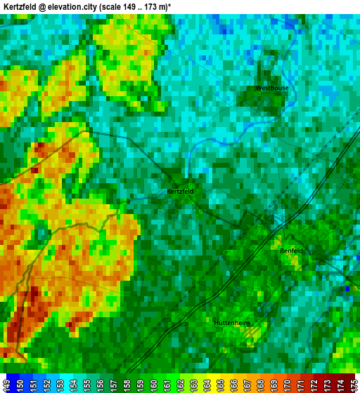 Kertzfeld elevation map