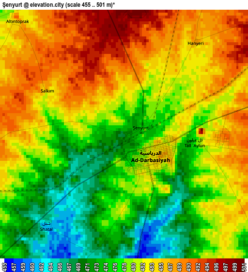 Şenyurt elevation map