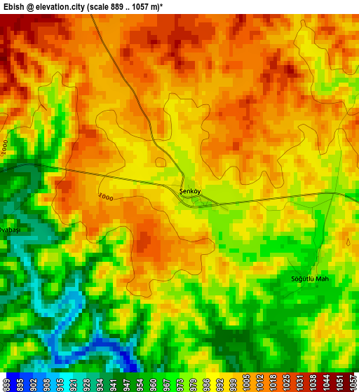 Ebish elevation map