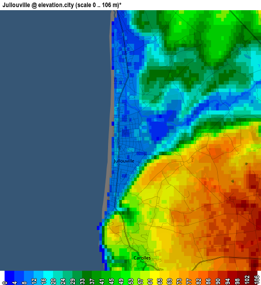 Jullouville elevation map