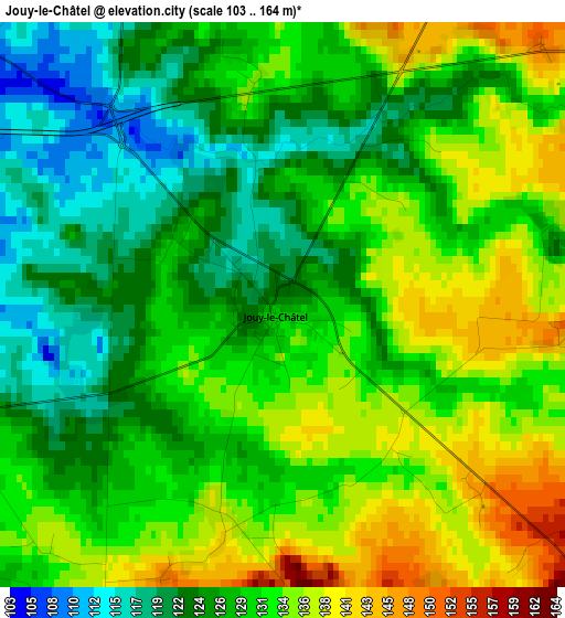 Jouy-le-Châtel elevation map