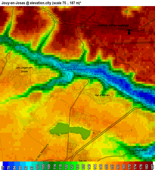 Jouy-en-Josas elevation map