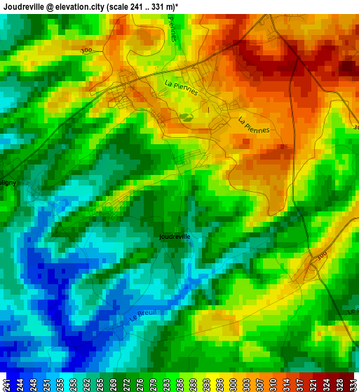 Joudreville elevation map