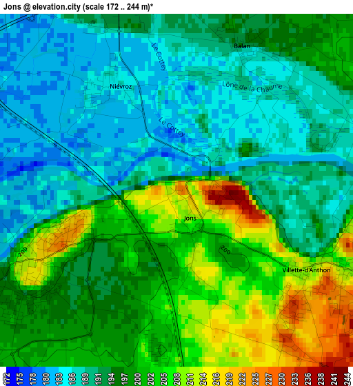 Jons elevation map