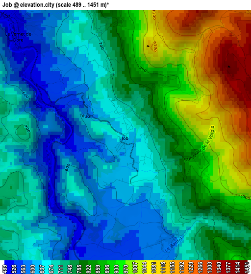 Job elevation map