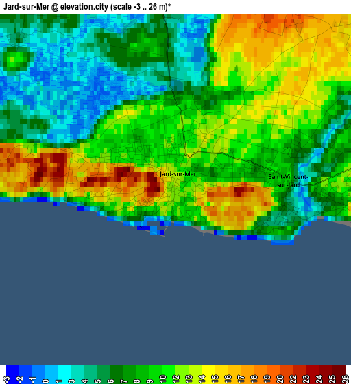 Jard-sur-Mer elevation map