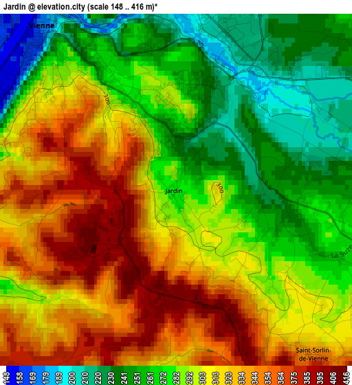 Jardin elevation map