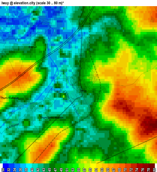 Iwuy elevation map