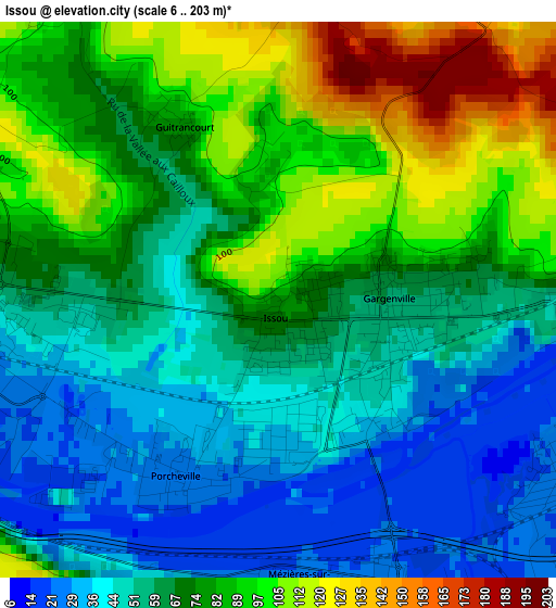 Issou elevation map